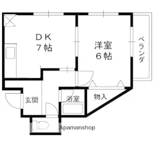 ビオトープ宝津【1階】の間取り