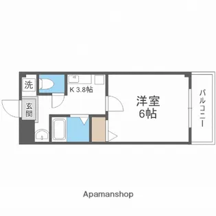 プレミアム新福島【12階】の間取り