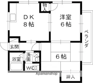 菊水ハイツ【101号室】の間取り