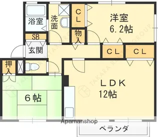 モンマルトル【1階】の間取り