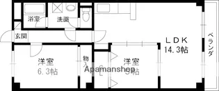 兵庫県西宮市下大市東町【マンション】の間取り