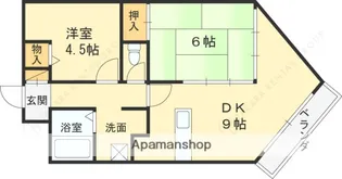 兵庫県西宮市下大市東町【マンション】の間取り