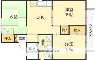 パセオ仁川【2階】の間取り