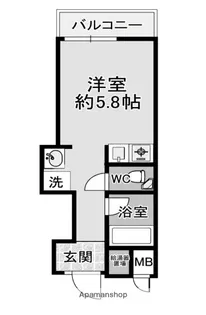 新甲子園マンション【4階】の間取り