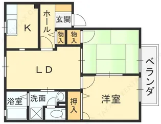 エバーグリーンハイツ【2階】の間取り