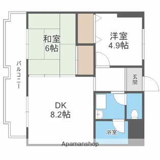 兵庫県尼崎市南武庫之荘2丁目【マンション】の間取り