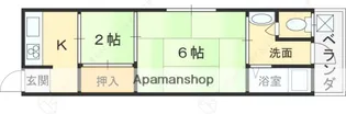 第一田中ハイツ【121号室】の間取り