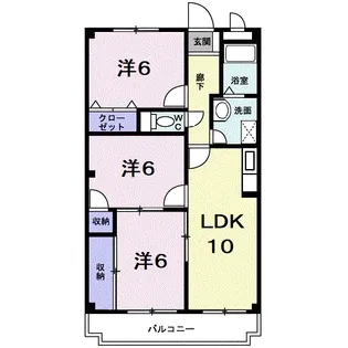 サンスコーレ壱番館【3階】の間取り