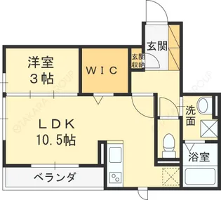 MINT甲子園五番町【1階】の間取り