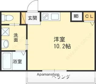 1Rの間取り画像