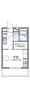 レオパレスクレセント【1階】の間取り