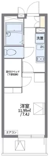 レオパレスドゥジェーム鳴尾【3階】の間取り