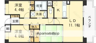 NTPRレジデンス甲子園四番町【2階】の間取り