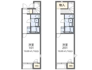 レオネクスト西宮北六番館【203号室】の間取り