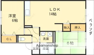 プレステージ芦屋E棟【2階】の間取り