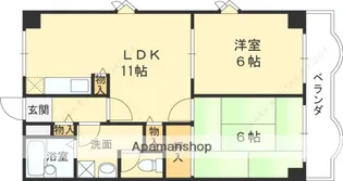 フォルチューナ芦屋【303号室】の間取り