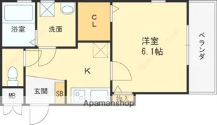 リブレメゾン香櫨園【1階】の間取り