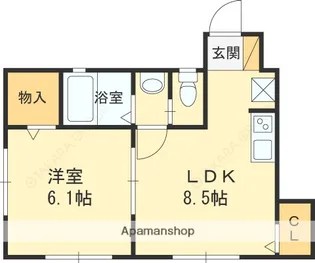 グレイスメゾン【101号室】の間取り