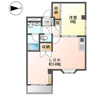 プリムローズ西野【4階】の間取り