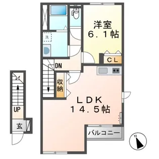 NORTH34.83【2階】の間取り