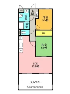 メインステージ甲子園一番町(旧フラッツ甲子園一番町)【1階】の間取り