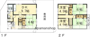 兵庫県西宮市甲陽園東山町【一戸建】の間取り