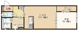 SHANTI夙川【102号室号室】の間取り