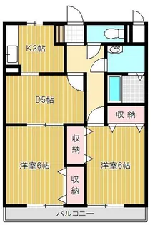ツインコート六番館【202号室号室】の間取り