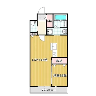 ヴァンベール仁川【306号室号室】の間取り