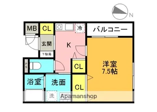 マノリアWEST【1階】の間取り