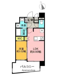 セレニテ甲子園プリエ【3階】の間取り