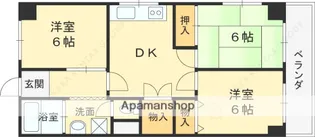 宝塚第三バイオレット【5階】の間取り