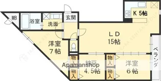 MESSAGE苦楽園三番町【1階】の間取り