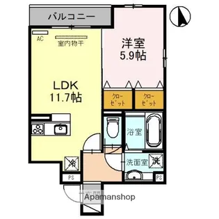 チェーンパレス上甲子園【2階】の間取り