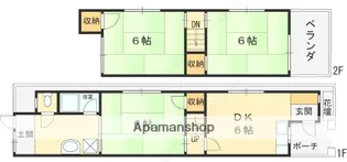大阪府八尾市福万寺町南3丁目【一戸建】の間取り