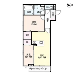 West Garden Court II【1階】の間取り