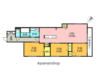 HEBEL MAISON 甲子園【301号室】の間取り