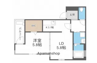 フジパレス長洲公園Ⅰ番館【3階】の間取り
