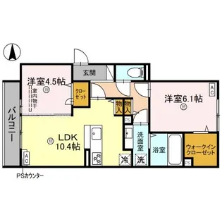 シンティランテ夙川名次【3階】の間取り
