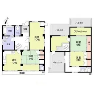 大阪府八尾市南本町2丁目【一戸建】の間取り