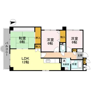 パープルツィン園田【4階】の間取り