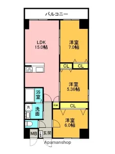 GROOVE上甲子園レジデンス【4階】の間取り