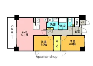 LiveCasa西宮【7階】の間取り