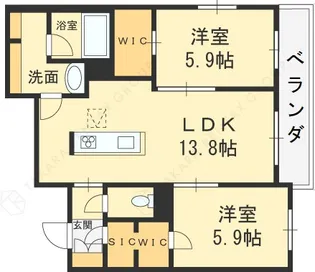 シャーメゾンケーツー【3階】の間取り