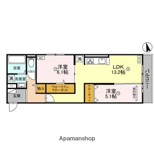 コンフィエ鳴尾【3階】の間取り