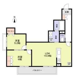 (仮称)尼崎市大庄中通1丁目賃貸住宅新築【2階】の間取り