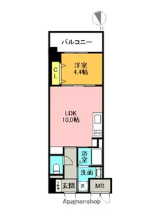 1LDKの間取り画像