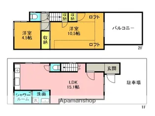 兵庫県西宮市東鳴尾町1丁目【一戸建】の間取り