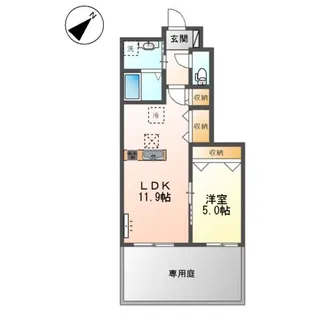 1LDKの間取り画像