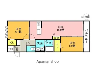 WELL HAPPY【3階】の間取り
